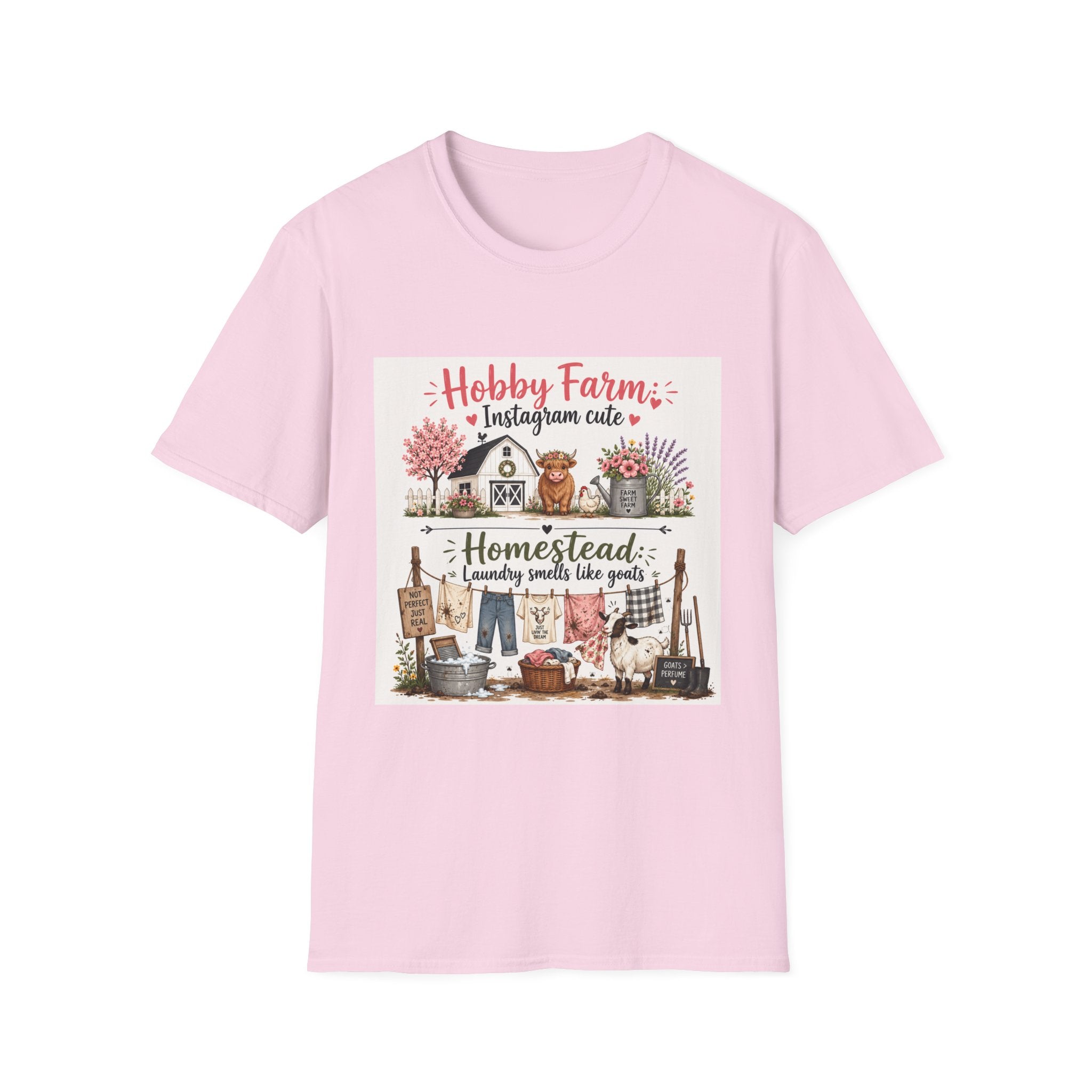 Laundry Smells Like Goats T-Shirt | Hobby Farm/Homestead Collection