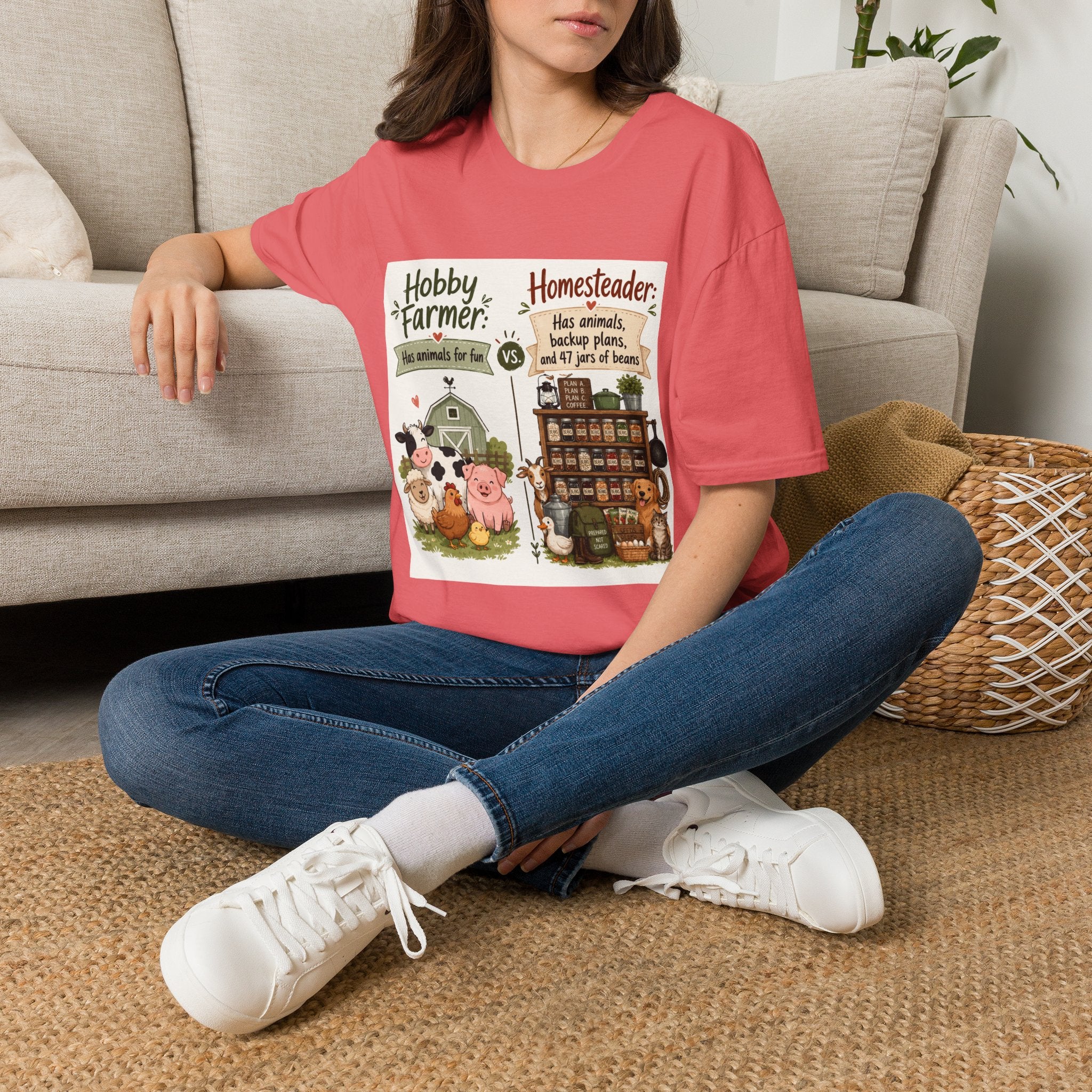 47 Jars of Beans T-Shirt - The Hobby Farm/Homestead Collection