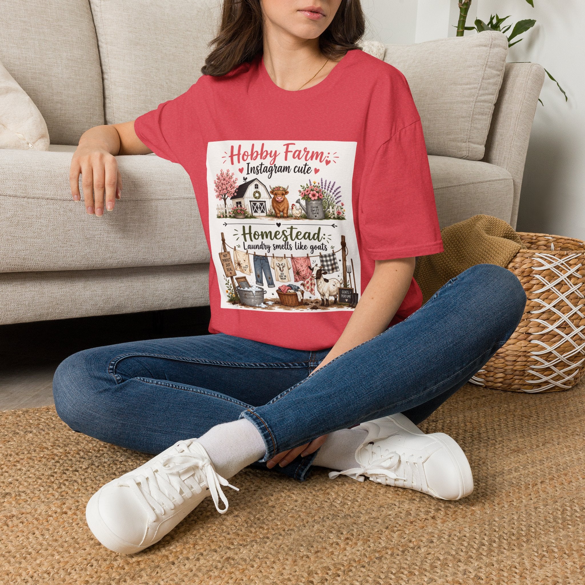 Laundry Smells Like Goats T-Shirt | Hobby Farm/Homestead Collection