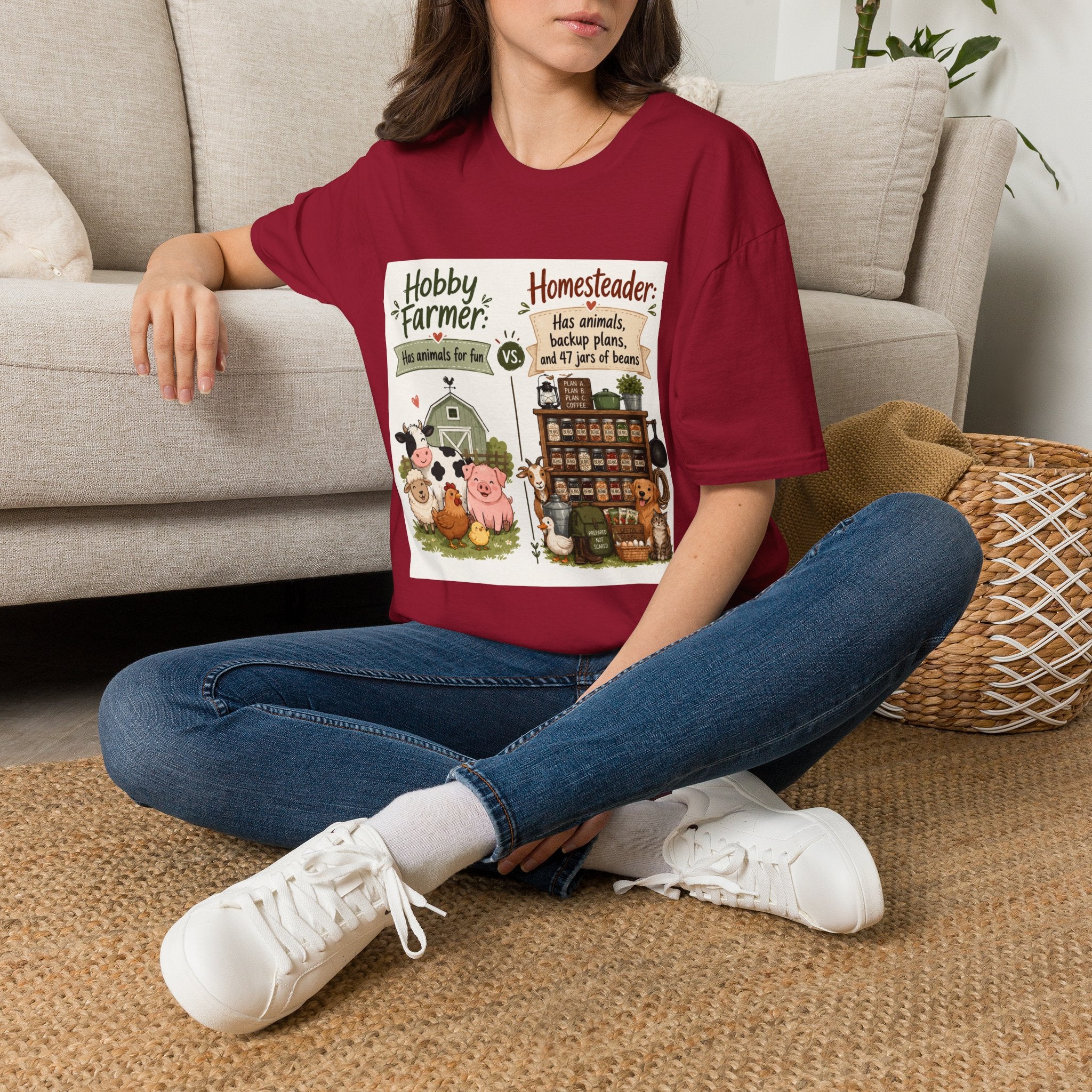 47 Jars of Beans T-Shirt - The Hobby Farm/Homestead Collection