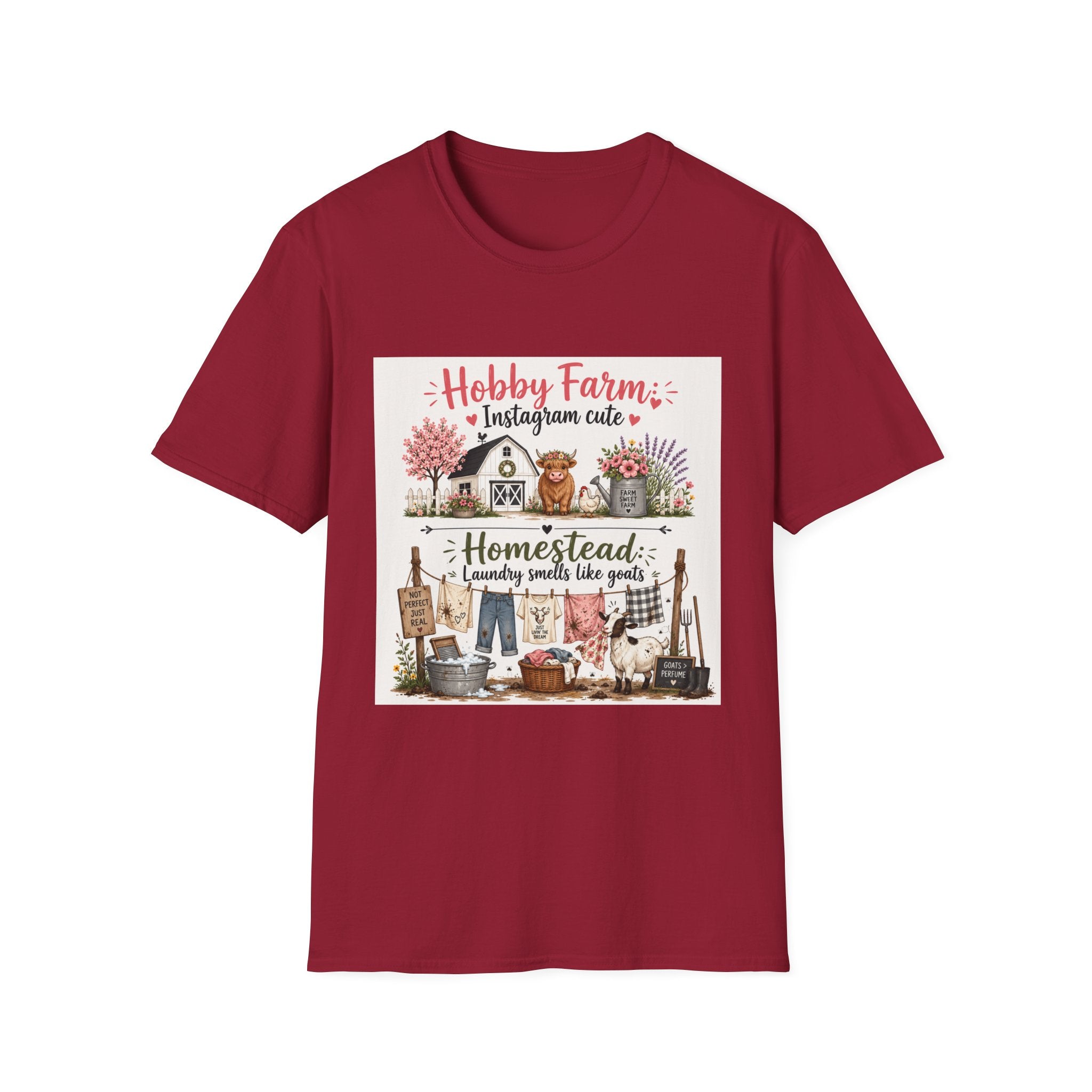 Laundry Smells Like Goats T-Shirt | Hobby Farm/Homestead Collection