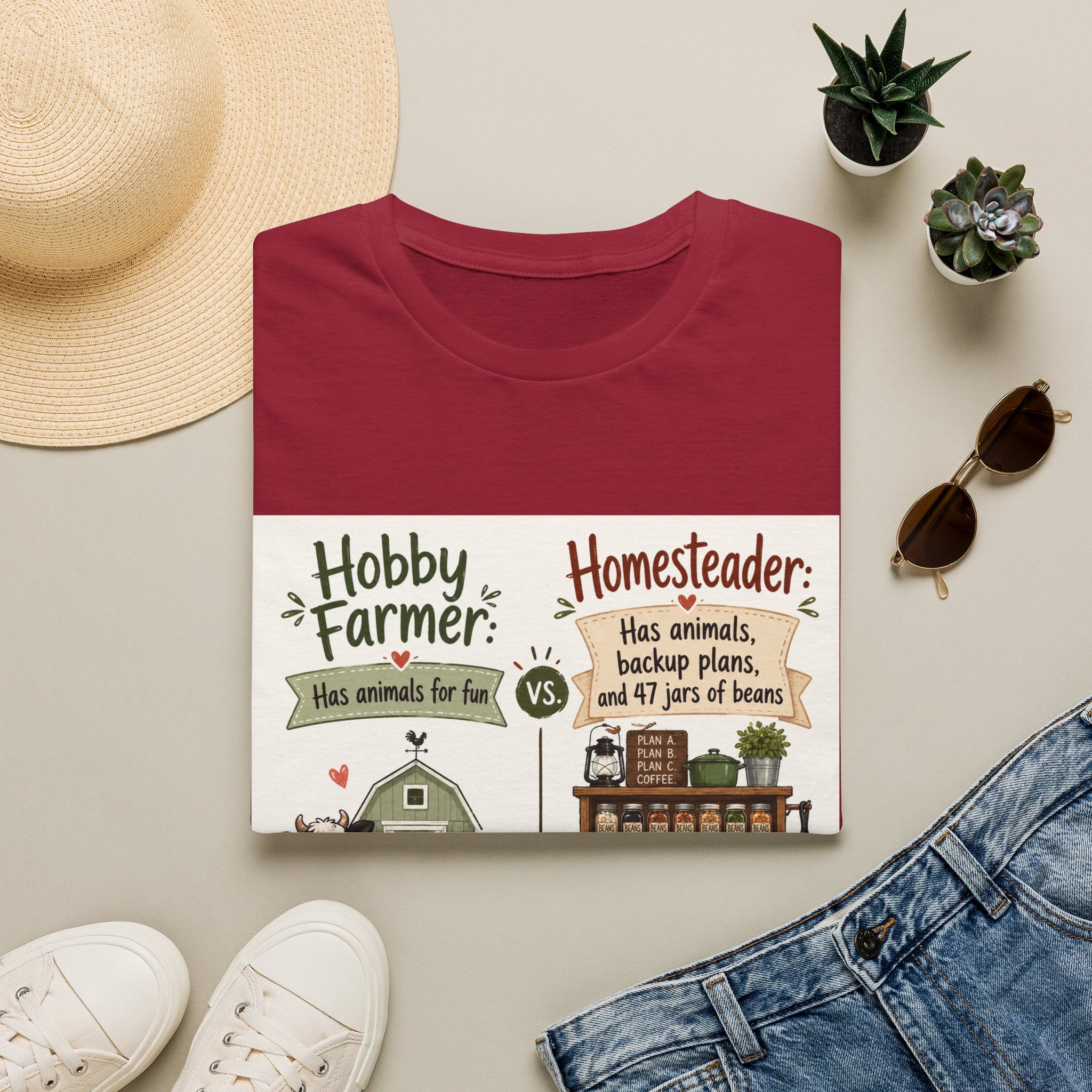47 Jars of Beans T-Shirt - The Hobby Farm/Homestead Collection