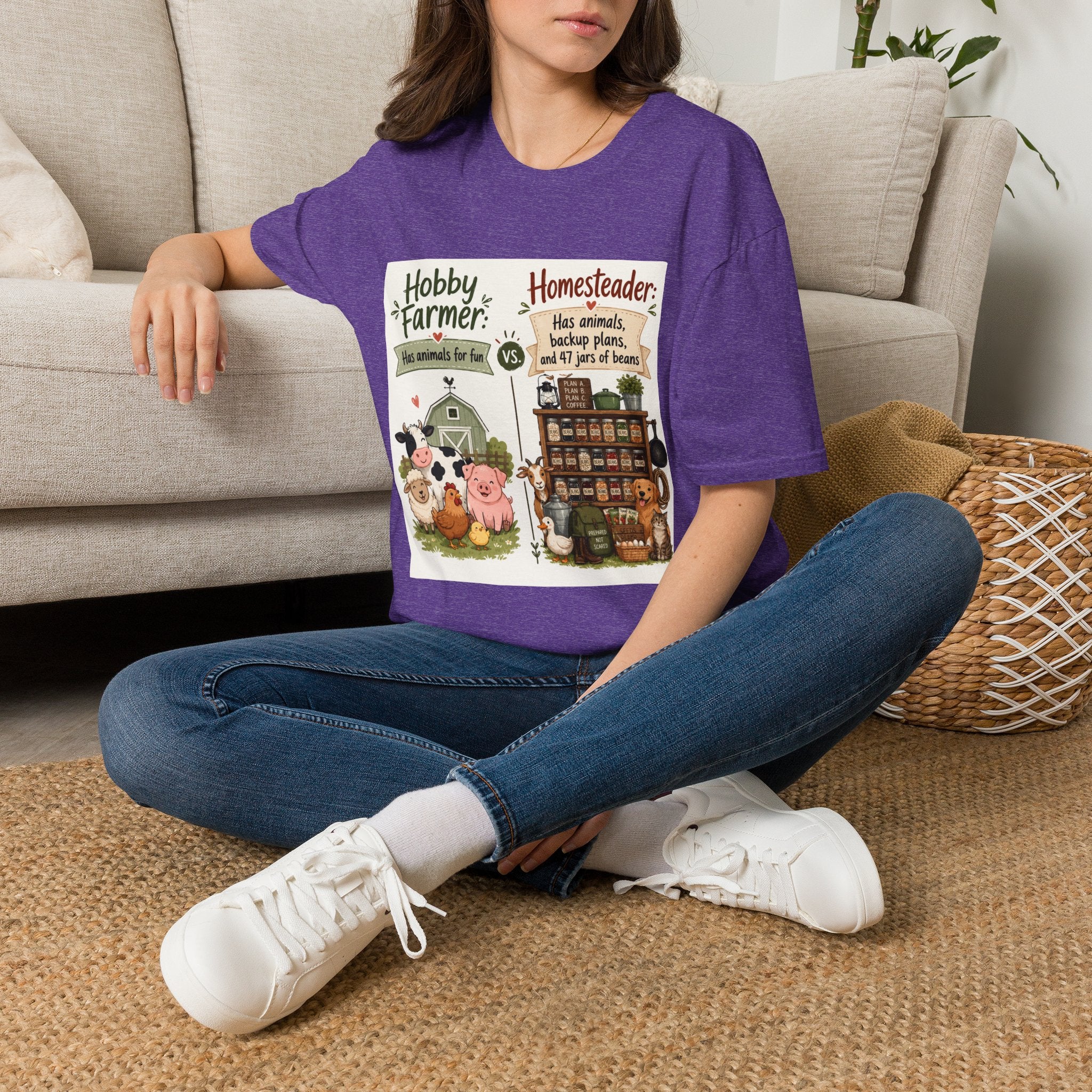 47 Jars of Beans T-Shirt - The Hobby Farm/Homestead Collection