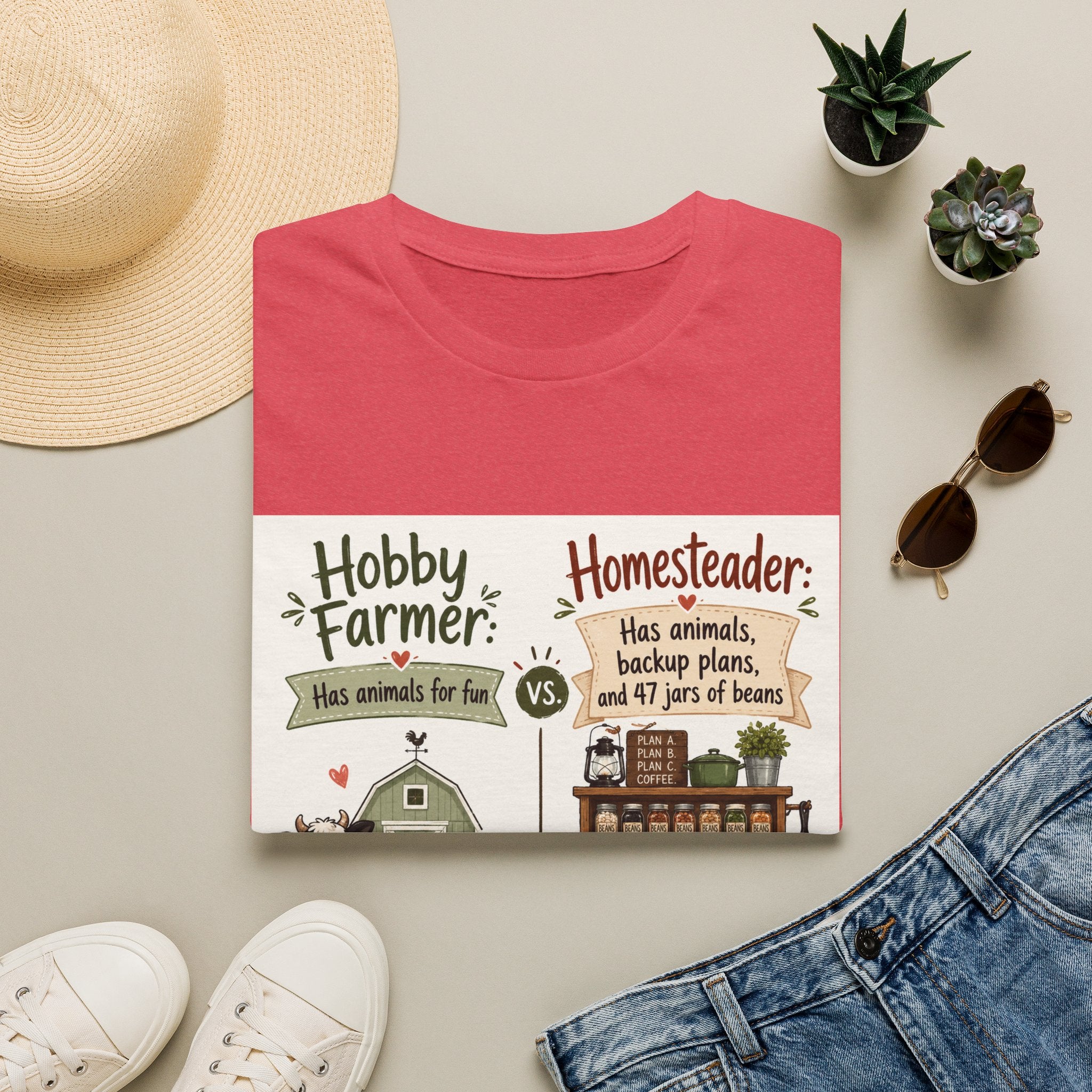 47 Jars of Beans T-Shirt - The Hobby Farm/Homestead Collection