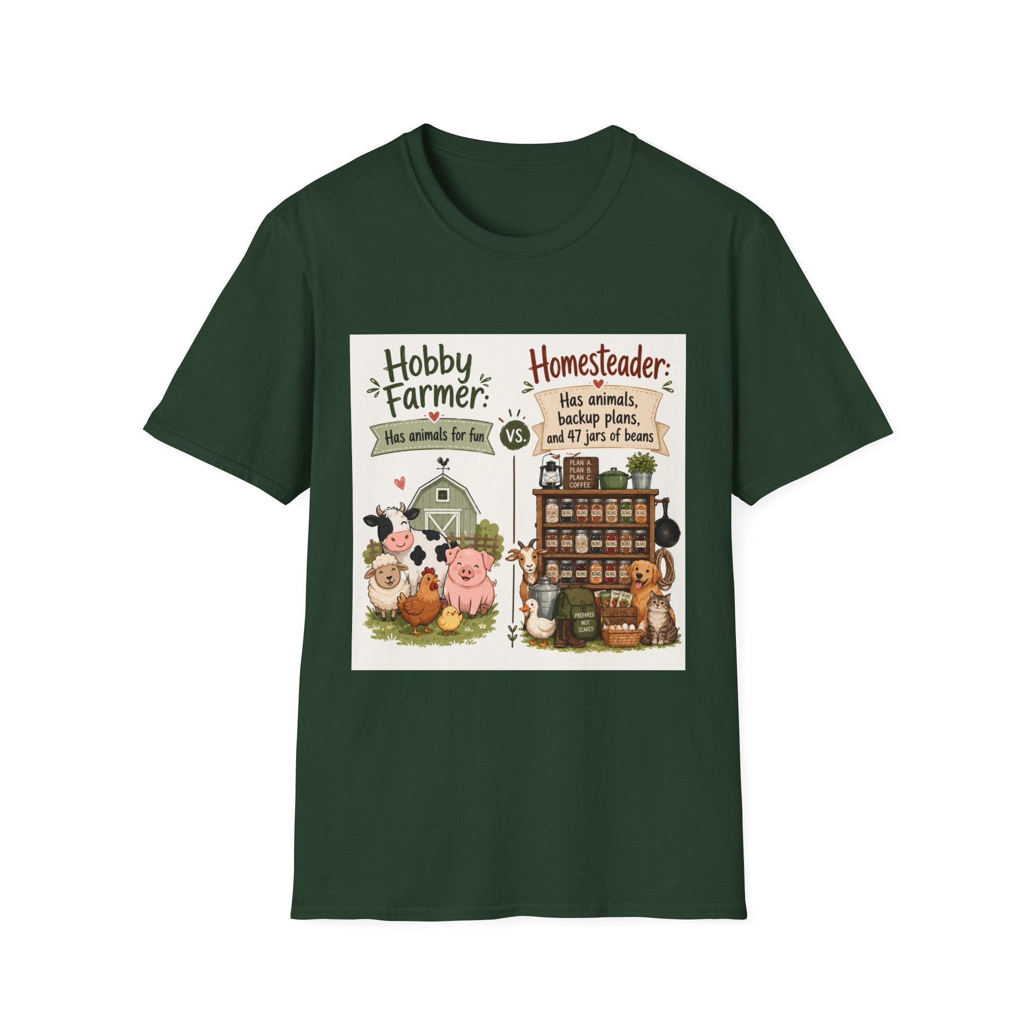 47 Jars of Beans T-Shirt - The Hobby Farm/Homestead Collection