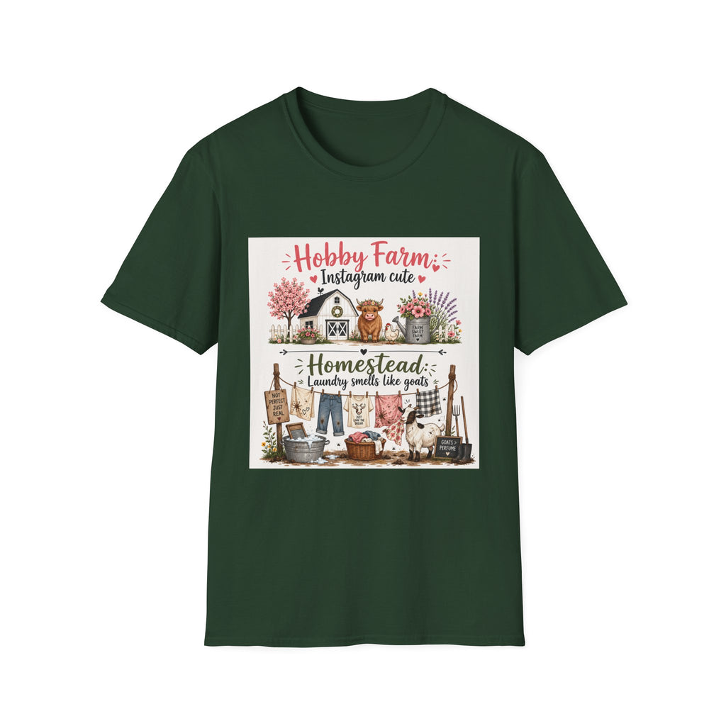 Laundry Smells Like Goats T-Shirt | Hobby Farm/Homestead Collection