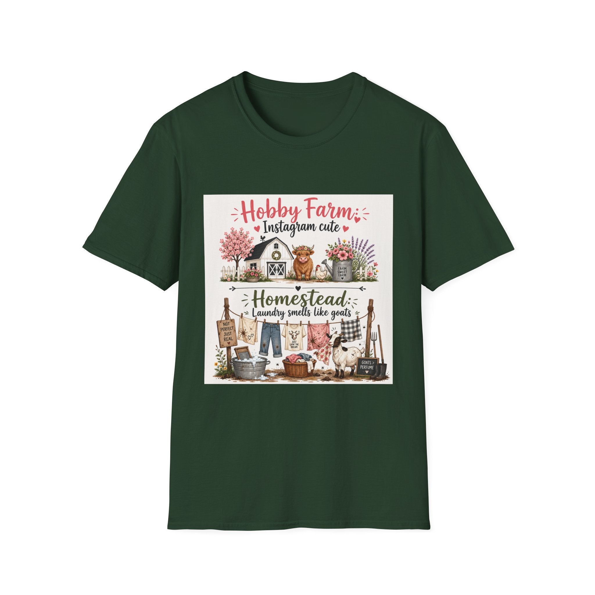 Laundry Smells Like Goats T-Shirt | Hobby Farm/Homestead Collection