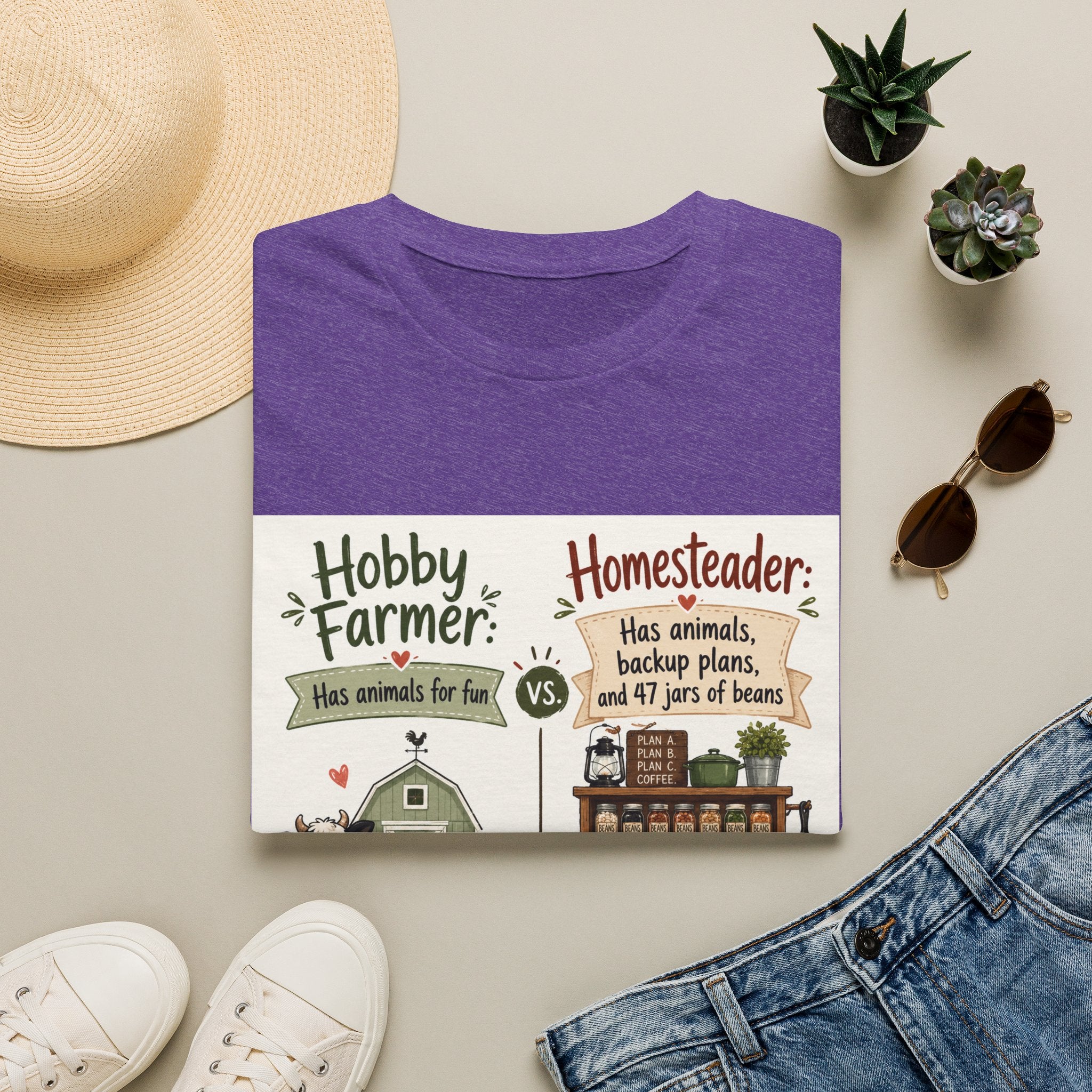 47 Jars of Beans T-Shirt - The Hobby Farm/Homestead Collection