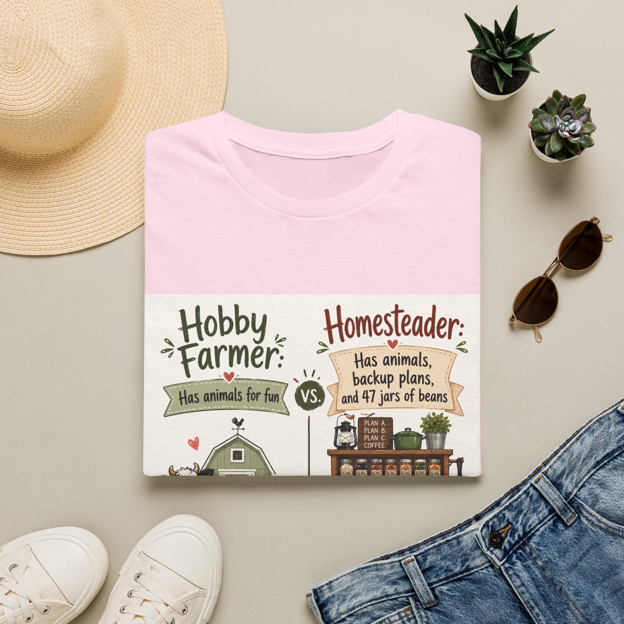 47 Jars of Beans T-Shirt - The Hobby Farm/Homestead Collection